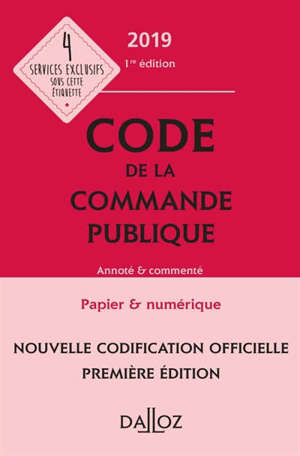 Code de la commande publique 2019