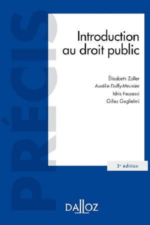 INTRODUCTION AU DROIT PUBLIC - 3E ED.