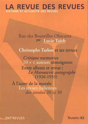 Revue des revues (La). n° 63