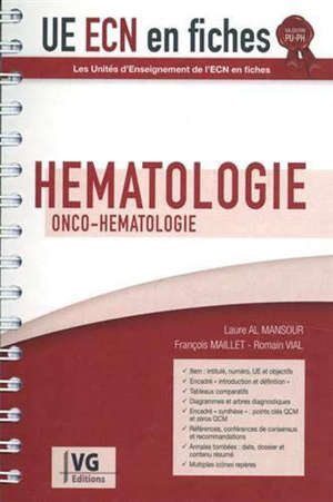 UE ECN EN FICHES HEMATOLOGIE 3 - ONCO-HEMATOLOGIE