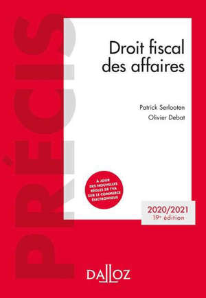 Droit fiscal des affaires : 2020-2021