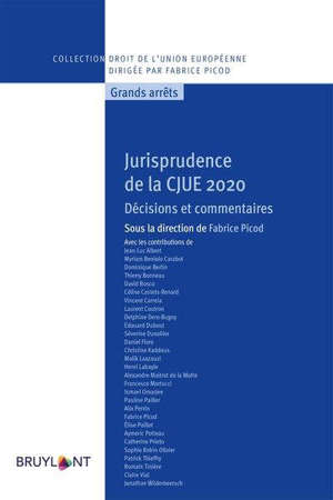 Jurisprudence de la CJUE 2020 : décisions et commentaires