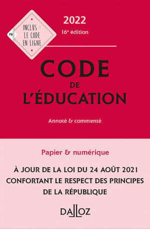 Code de l'éducation 2022, annoté & commenté