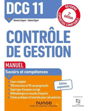 DCG 11, contrôle de gestion : manuel : 2021-2022