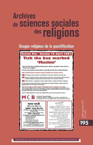 Archives de sciences sociales des religions, n° 195. Usages religieux de la quantification