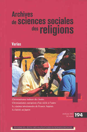 Archives de sciences sociales des religions, n° 194. Varias