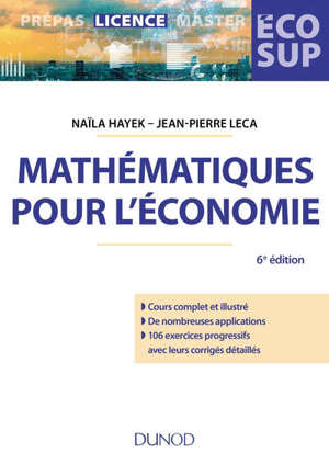Mathématiques pour l'économie : analyse-algèbre