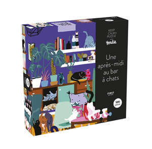 Une après-midi au bar à chats : keep calm puzzle