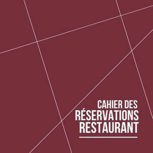 Cahier des réservations Restaurant Cahier pour noter les réservations de vos clients | Agenda des restaurants |
