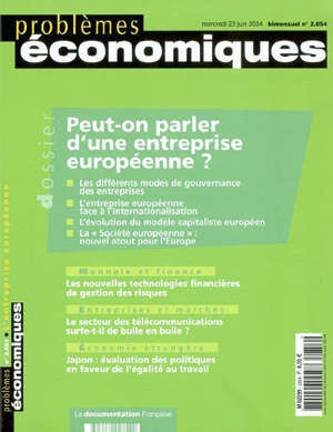 Problèmes économiques. n° 2854, Peut-on parler d'une entreprise européenne ?