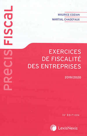 Exercices de fiscalité des entreprises : 2019-2020