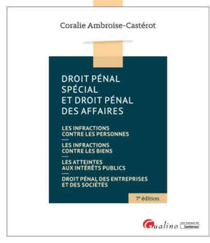 Droit pénal spécial et droit pénal des affaires