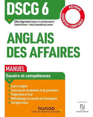 DSCG 6, anglais des affaires : manuel : réforme expertise comptable 2019-2020