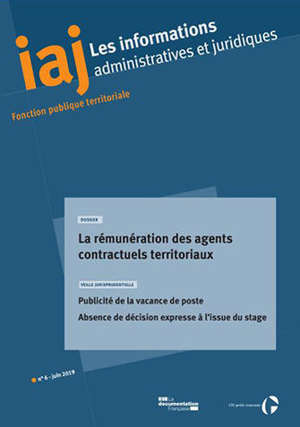 Informations administratives et juridiques. n° 6 (2019), La rémunération des agents contractuels territoriaux