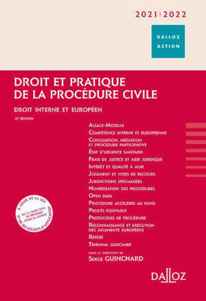 Droit et pratique de la procédure civile 2020-2021 : droit interne et européen