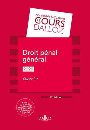Droit pénal général : 2020
