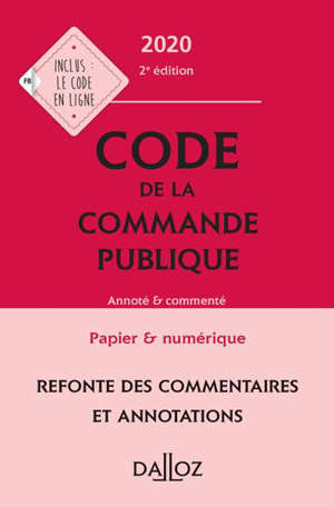 Code de la commande publique 2020 : annoté et commenté