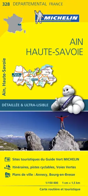 Carte Départementale Ain, Haute-Savoie