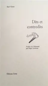 Aphorismes et réflexions. Dits et contredits