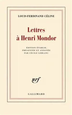 Lettres à Henri Mondor