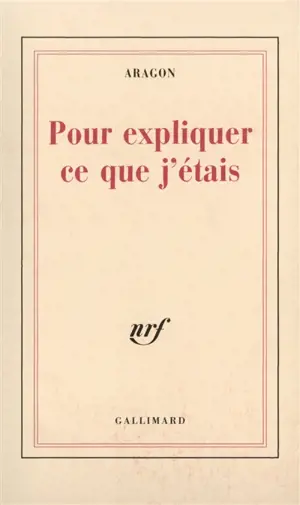 Pour expliquer ce que j'étais