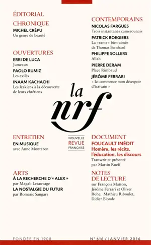 Nouvelle revue française, n° 616