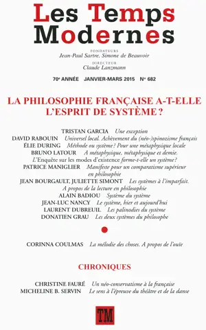 LES TEMPS MODERNES N682 PHILO FRANCAISE....