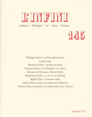 Infini (L'), n° 145