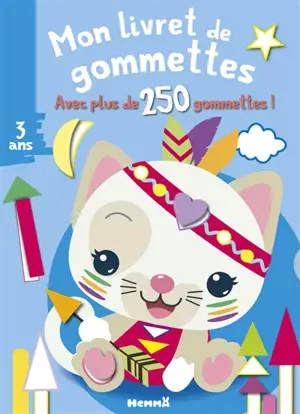 Chat blanc : mon livret de gommettes : avec plus de 250 gommettes !