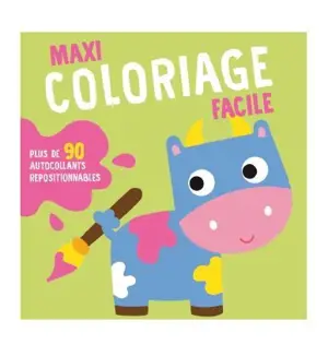 Maxi coloriage facile : la vache