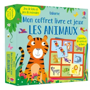 Les animaux : mon coffret livre et jeux : jeu de loto et jeu de mémoire