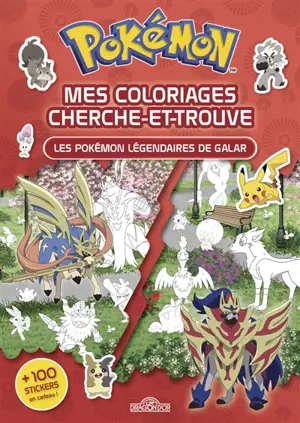 Pokémon : mes coloriages cherche-et-trouve : les Pokémon légendaires de Galar