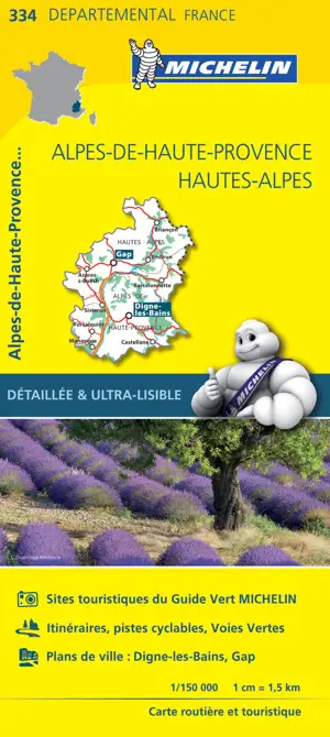Carte Départementale Alpes-de-Haute-Provence, Hautes-Alpes