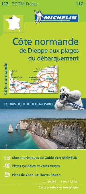 Carte Zoom Côte Normande - De Dieppe aux plages du Débarquement