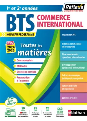 BTS CI commerce international, 1re et 2e années : toutes les matières : BTS 2023-2024, nouveau programme