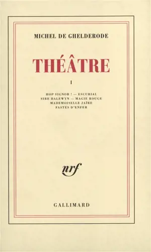 Théâtre. Vol. 1
