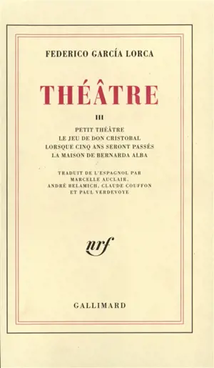 Théâtre. Vol. 3