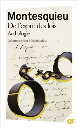 De l'esprit des lois : anthologie