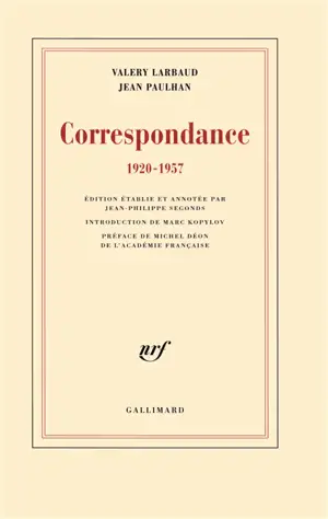 Correspondance, 1920-1957