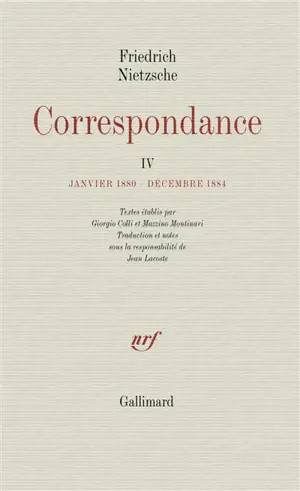 Correspondance. Vol. 4. Janvier 1880-décembre 1884