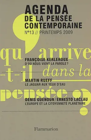 Agenda de la pensée contemporaine, n° 13