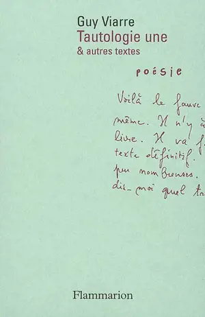 Tautologie une. Le museau mis. Devant le temps