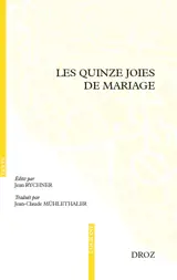 Les quinze joies de mariage