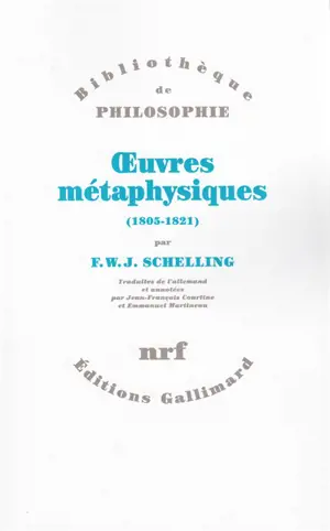 Oeuvres métaphysiques : 1805-1821