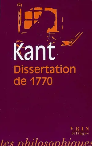 Dissertation de 1770