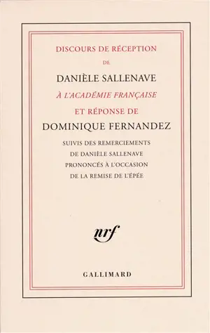 Discours de réception à l'Académie française