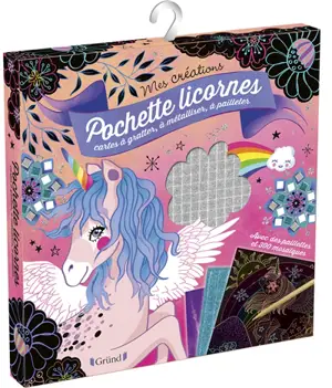 Pochette licornes : cartes à gratter, à métalliser, à pailleter