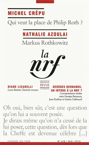 Nouvelle revue française, n° 618