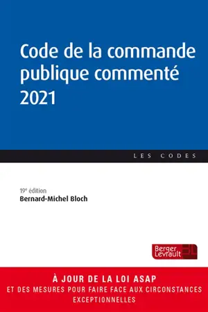 Code de la commande publique commenté 2021