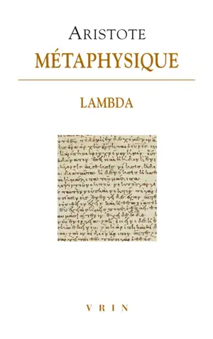 Métaphysique. Livre Lambda